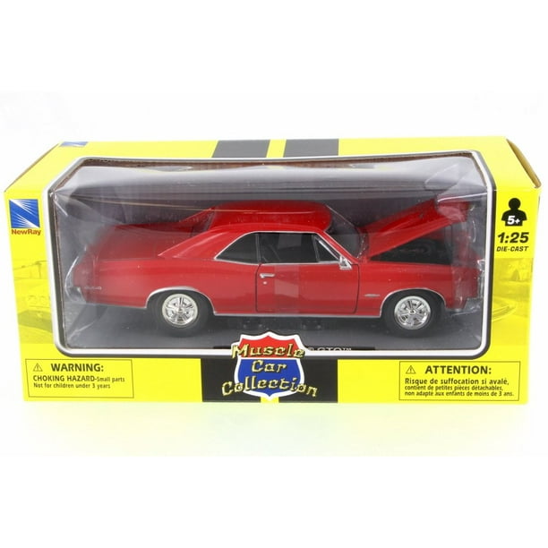 1966 Pontiac Gto Red New Ray a 1 24 Scale Diecast Model Toy Car Walmart Com