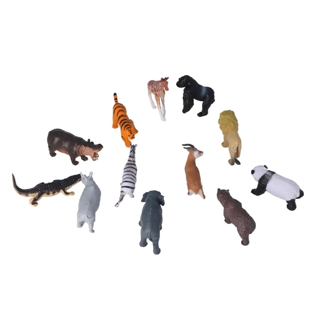 Animals Figures Toy, Wild Learning 12pcs Jungle Animals Playset Forest For Party