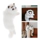 thumbnail image 3 of Adornos artísticos de gato de peluche, figuritas colgantes de gato de simulación, manualidades, regalos Negro Izquierdo, 3 of 9