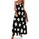 thumbnail image 1 of Lindo vestido de margaritas, elegante vestido largo con flores y tirantes, estilo bohemio, para playa, verano, cuello en V, ropa de gran tamaño, 1 of 7
