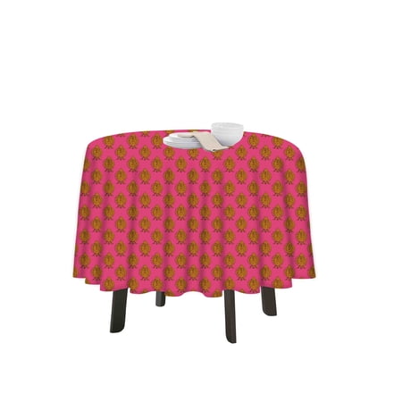 

eloria Abstract Printed Round Table Cloth Resistant Washable Decorative Table Cover for Dining Table