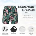 thumbnail image 5 of Lsque Mens Swim Trunks Rose Flowers Pattern - Bathing Suit Compression Liner - Beach Swim Shorts Swimwear - (S-3XL) - Stretch Quick Dry -Small, 5 of 9