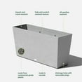 thumbnail image 3 of Veradek Pure Series Midori 39" Plastic Planter - Gray, 3 of 11