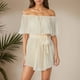 thumbnail image 2 of Mono capri con volantes y hombros descubiertos para mujer: conjunto de gasa para verano, ideal para ocasiones informales y citas, 2 of 5