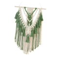 thumbnail image 5 of Handmade Woven Tapestry Macrame Wall Hanging Chic Tassels Wall Decor Woven Tapestry for Bedroom Apartment Nursery Decoration green, 5 of 9