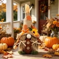 thumbnail image 6 of Vintage Faceless Gnome Scarecrow Decor, Hand Sewn Linen & Straw Fall Thanksgiving Tabletop Figurine, Rustic Farmhouse Mantel Window Sill Display Statue, Lazyguy, 6 of 6