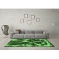 thumbnail image 3 of Ahgly Company Indoor Rectangle Abstract Green Modern Area Rugs, 5' x 7', 3 of 4
