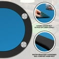 thumbnail image 3 of Towallmark Table de Poker Ovale pour 10 Joueurs avec 9 Porte-Gobelets, Table de Jeu de Blackjack avec Tringle Rembourrée Résistante à l'Eau, Bleu, 3 of 6