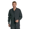 thumbnail image 1 of Landau Essentials 5 Pocket Scrub Jackets for Men's - Classic Relaxed Fit, Crew Neck, Snap Front, Warm-up Scrubs 7551, 1 of 1