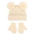 thumbnail image 3 of Chapeaux Bébé Tricotés Hiver Double Pompon, 3 of 3