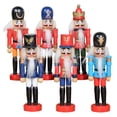 thumbnail image 1 of 6x Wood Nutcracker Puppet Party Supplies Tree Ornaments, 1 of 6