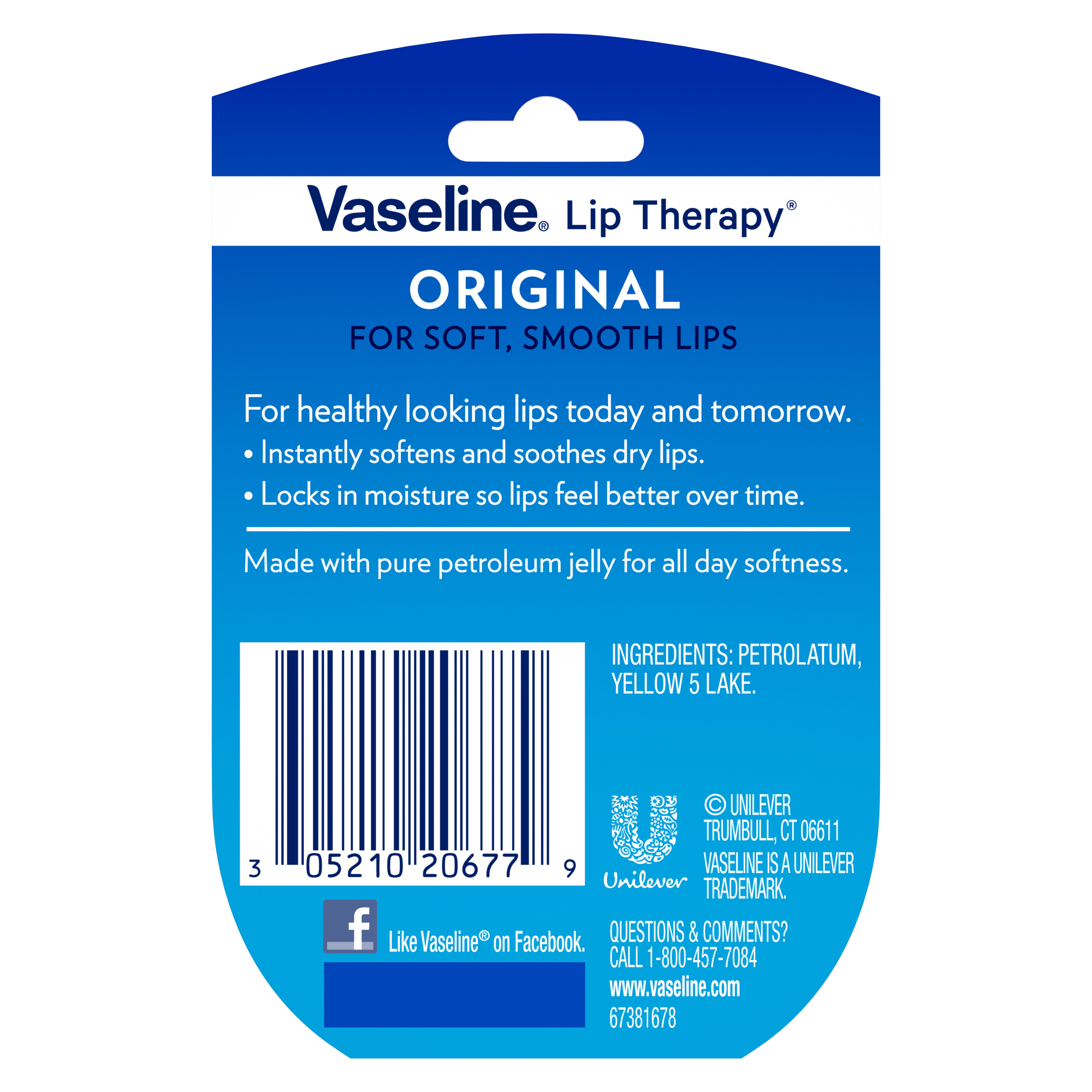 aldrig peeling til bundet Vaseline Lip Therapy Original Mini 0.25 oz - Walmart.com