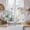 Blue, variant on Beige Beach Coastal Kitchen Curtain for Berdoom Living Room Cafe 72" Length, Summer Nautical Coral Shell Botanical Vintage Tiers Curtains Light Filtering Drapes Window Treatment 2 Panels 52"Wx72"L