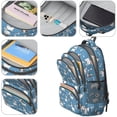 thumbnail image 4 of Spaniel and Bone Blue Pattern Cute School Backpack Bag with Padded Back and Adjustable Shoulder Straps 16.9 X 12.6 X 5.9 Inches, 4 of 5