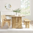 thumbnail image 2 of 72 Inch Dining Table, Brown Oak, Wood, Rectangular, Kitchen Cafe Bistro Hospitality Restaurant, Modern Contemporary HB35904, 2 of 6
