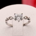 thumbnail image 2 of Allie Engagement Ring for Women by Ginger Lyne Collection  Cz Heart Sterling Silver, 2 of 5