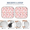 thumbnail image 6 of Naloa Cute Pink Snowman Cat Print 2-Piece Windshield Sunshade,Foldable Car Front Window Sun Shades,for Most Sedans SUV Truck-Medium, 6 of 6