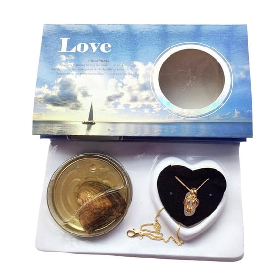 Love Wish Pearl Kit DIY Pendant Necklace Valentine,s Day Gift Box'
