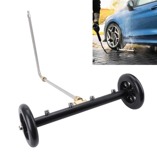 Pressure Washer Under Car Cleaner, Under Car Wash Water Broom Attachment 6 Inch Thorough Cleaning Performance Dual Function Efficient Flexible for Trucks SUVs