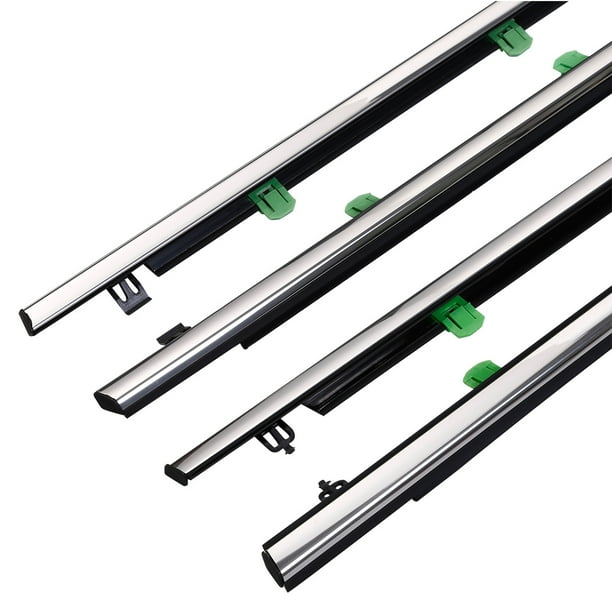 TCMT 4Pcs Car Outside Window Trim Moulding Weatherstrip Seal Belt Auto