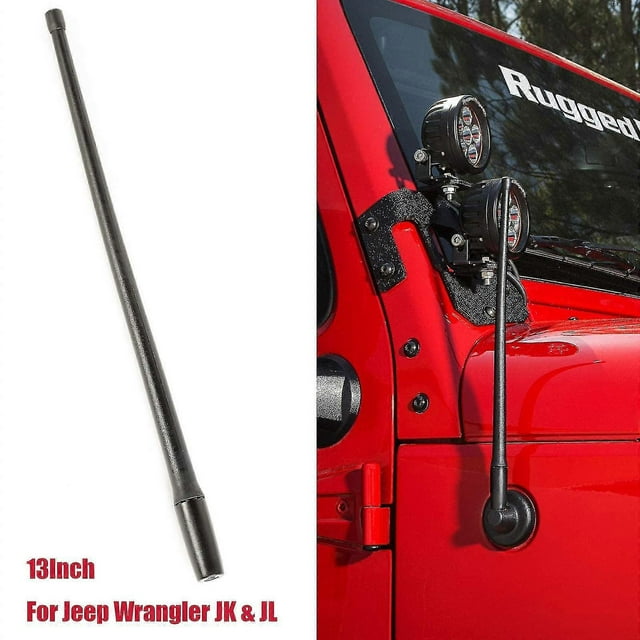 Antenna For Jeep Wrangler Jk Jku Jl Jlu Rubicon Sahara Gladiator 13 Inches Reception Mast Adapter Car Accessories 2007-2021