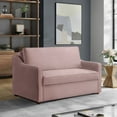 thumbnail image 2 of Serta Delphi Glam Convertible Loveseat with Full Size Sleeper, Mauve Pink Velvet Fabric, 2 of 17