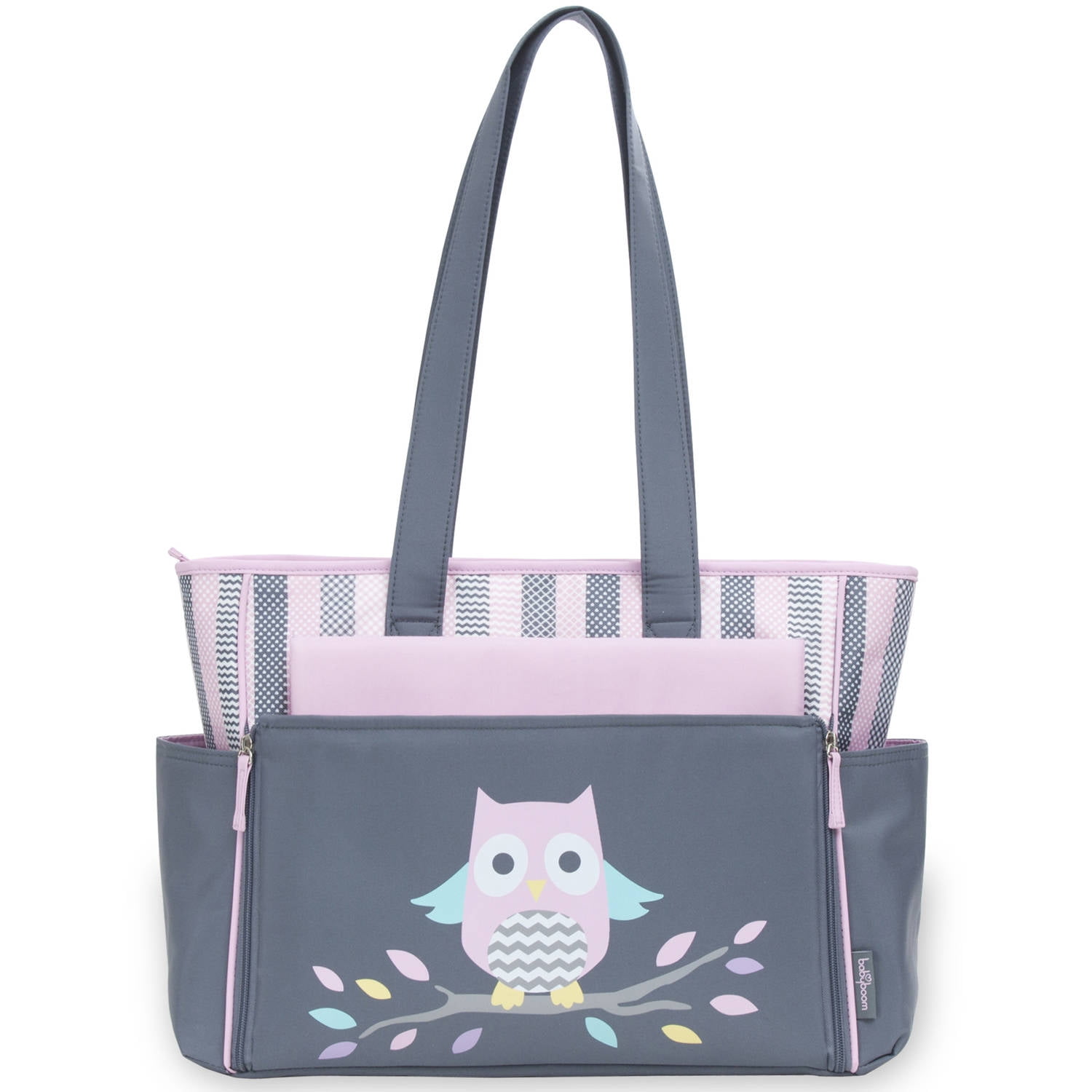 Baby Boom Tote Diaper Bag, Pink Owl - 0 - 0