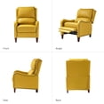 thumbnail image 5 of Leather Recliner Chair Set of 2 with Adjustable Backrest & Footrest for Bedroom, Yellow, 5 of 10