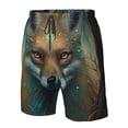 thumbnail image 4 of Susaid Vintage Pattern Fox Print Men's Swim Trunks Hawaiian Bathing Mesh Lining Suit Swimsuits Beach Shorts with Pockets-3X-Large, 4 of 6