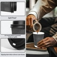 thumbnail image 3 of PYYNA-50 Pack 10 oz Insulated Disposable Coffee Cups with Lids, To Go Paper Coffee Cups with Lids, Corrugated Ripple Wall Cup for Hot Drink, Office, Coffee Bar, 3 of 4