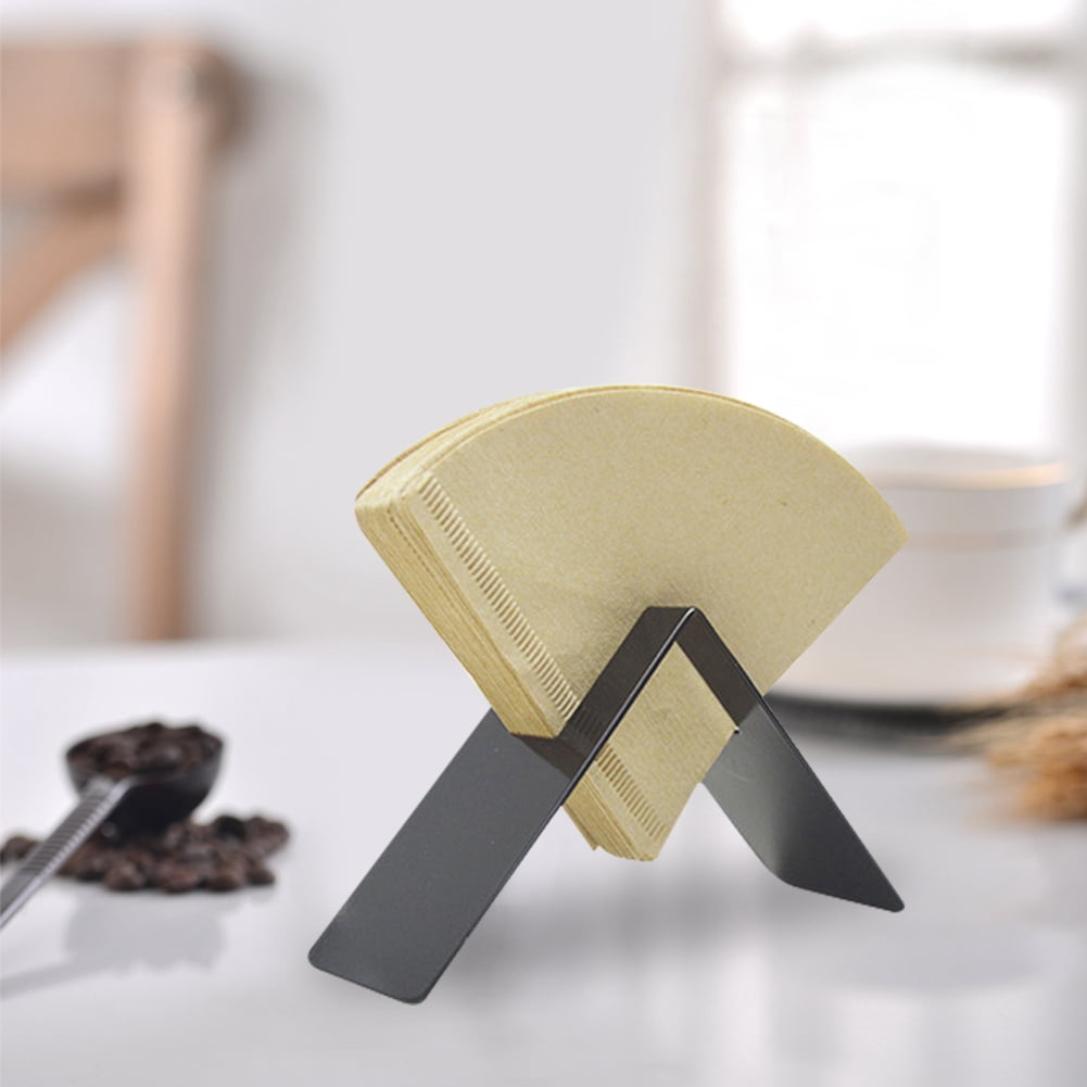 LYUMO Coffee Filter Paper Stand,VShaped Black Stainless Steel Coffee