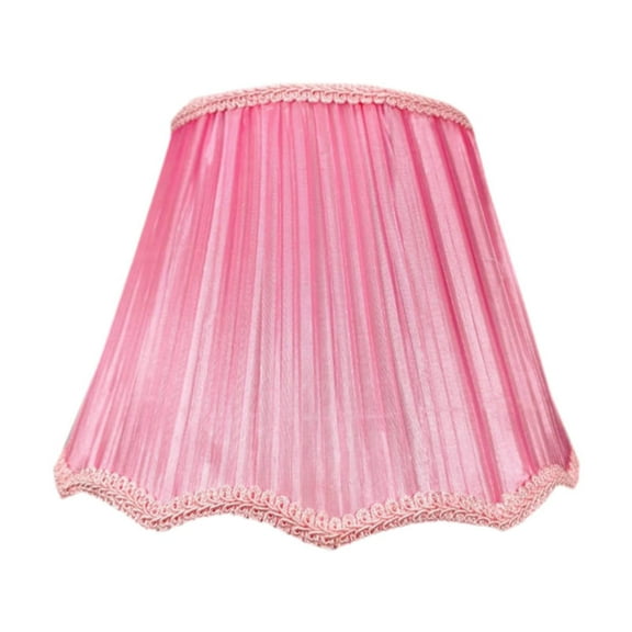 Serenable Cloth Lamp Shade Lampshade Table Lamp/Floor Lamp Replacement Lightweight Home Decoration Lamp Cover for Bedroom Office Pink Curved