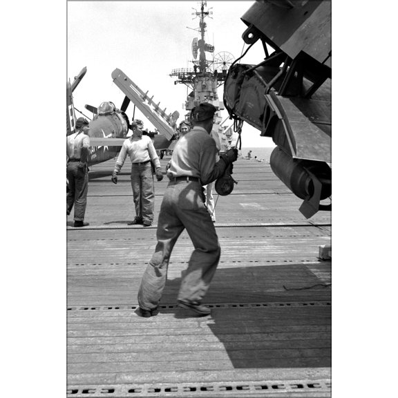 24"x36" Gallery Poster, AD-4Q Skyraider aircraft carrier USS Boxer (CVA-21) on 1 June 1953