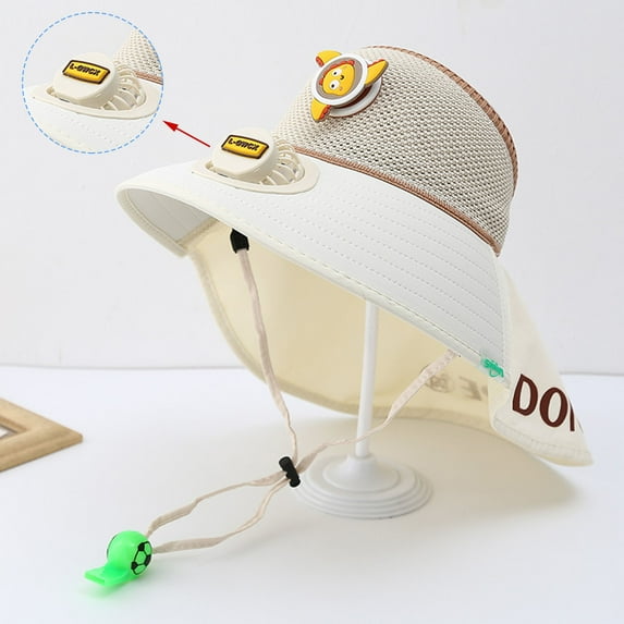Gzbliryd Birthday Boy Hat Adjustable Beach Hats Summer Beach Hat for Girls for Swim Beach (Beige,3-10 Years)