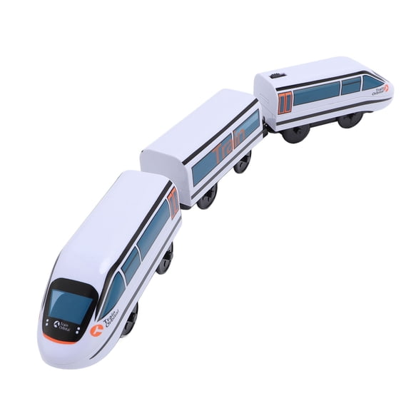 Yajisi 3pcs Kids Electric Train Toys, Battery Operated Locomotive Train Toys for Toddlers Boys Girls, Compatible Track Connection Model Train Set, 6.30 inches / 16.00 cm Length
