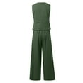 thumbnail image 5 of Trendy Women's Trousers Suit Set with Sleeveless Vest and Wide Leg Pants for Casual Styling, 5 of 5