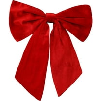 14.2" Large Velvet Christmas Bows – 3D Decorative Bowknot Ornaments for Tree, Wreath, Garland, Door, Fireplace & Wedding Décor, Elegant Holiday Bow Decoration Supplies Indoor Outdoor (Red)