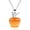 Orange, variant on 8 Colors Apple Statement Necklace White Gold Plated, Candy-Red Apple Cubic Zirconia Pendant Necklace Earrings Jewelry for Women YL007-RED