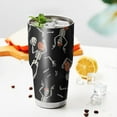 thumbnail image 3 of 30oz Skeleton Pumpkin Halloween Pattern Tumblers Stainless Steel Tumbler with Lid and Straw,Vacuum Insulated Double Wall Travel Tumbler Cups Mug with Cleaning Brush for Coffee,Tea, 3 of 7