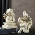 thumbnail image 4 of Estatua de ángel Religioso Retro Estatua de ángel Estatuil Decoración para interiores y exteriores Hogar Jardín Ángel Regalos de inauguración de Estilo1 perfecl Estatuilla de ángel, 4 of 5