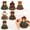 B,C,D,E,F,G, variant on DIY Dachshund Christmas Tree Crochet Kit, Handmade Ornament Set with Pearl Beads Bell Bow Yarn Hook, Beginner Friendly, Multicolor, 20x20 cm, Cloth
