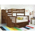 thumbnail image 5 of Bedz King Stairway Bunk Beds Twin over Full with 4 Drawers in the Steps and 2 Under Bed Drawers Espresso, 5 of 6