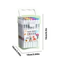 thumbnail image 3 of JWshufel Large Capacity Washable Acrylic Marker Set for Students and Artists Non permeable Watercolor Pen Art Supplies with 24 Colors and Stacking Capability 8.12oz, 3 of 8
