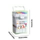 thumbnail image 3 of Marcador acrílico de oficina y papelería para estudiantes, niños, gran capacidad, lavable, no permeable, acuarela, arte, 24 colores apilables, 240 ml., 3 of 9