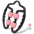 thumbnail image 1 of Rodillo de masaje de espuma manual, masajeador de tejido profundo anticelulítico de 360° para piernas, 4 ruedas, terapia de tejido profundo y muscular (rosa), 1 of 5