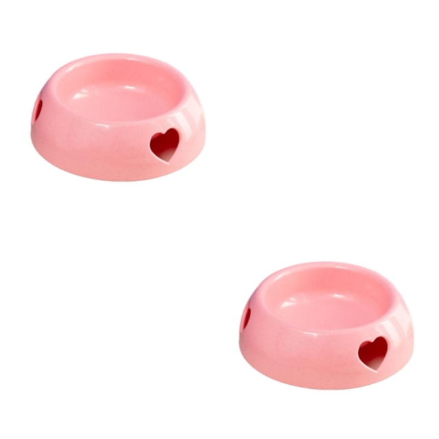 Wweixi Wide Range Of Colors And Sizes Available In Plastic Dog Bowl Simple Durable pink small size 2Set
