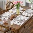 thumbnail image 6 of HuiXinOu Green Easter Placemats Set of 4, 12x18 Inch Spring Table Mats Heat Resistant & Washable, Bunny Themed Kitchen Dining Decor for Easter Party & Brunch, 6 of 6