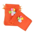 thumbnail image 3 of 12 bolsas de yute con cordón, bolsas de té, regalo de recuerdo, bolsa de dulces naranja Yuyangstore bolsos de muselina, 3 of 8