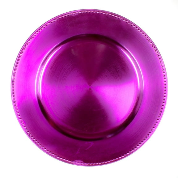 Richland Beaded Charger Plate 13" Fuchsia Set of 12
