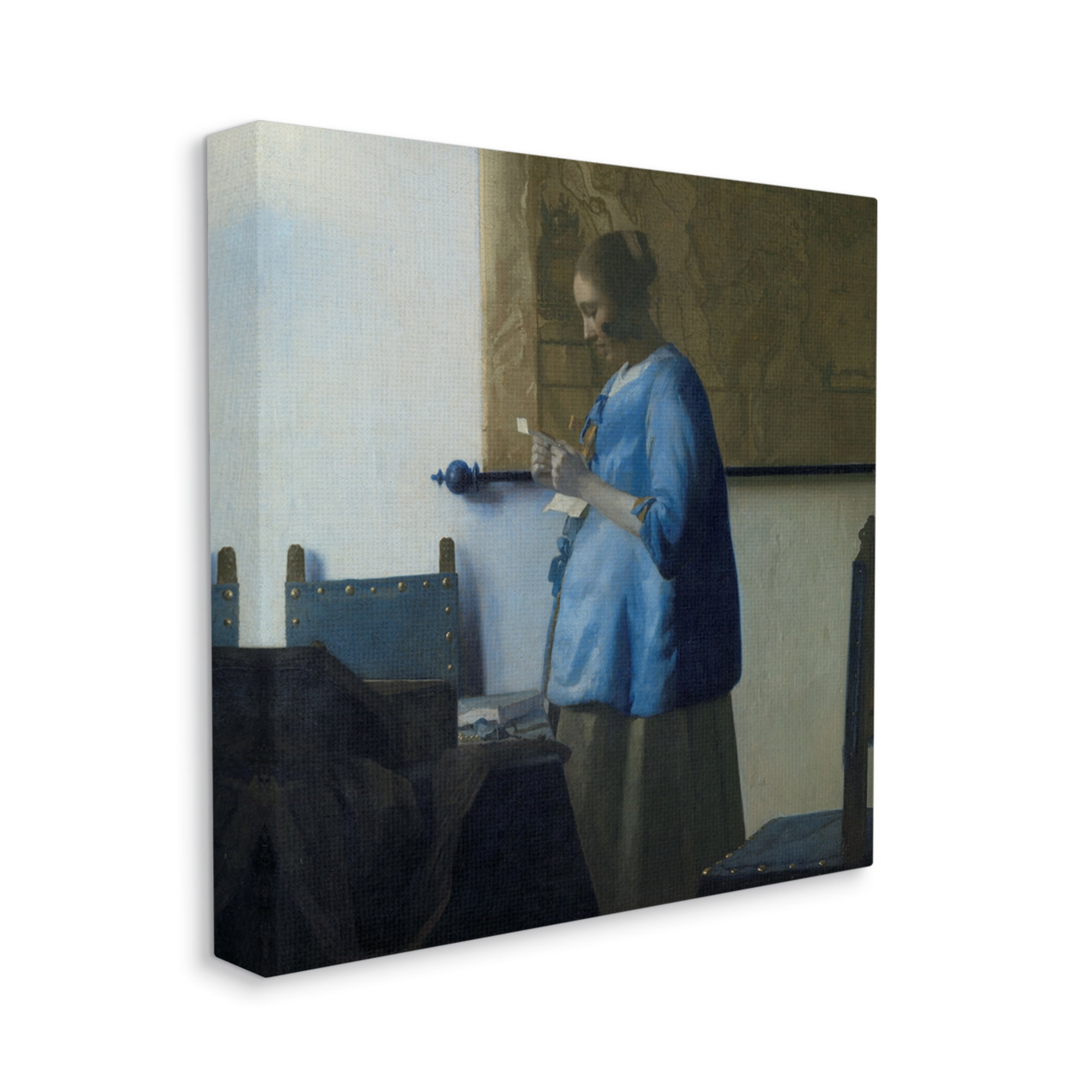Stupell Industries Woman Reading a Letter Johannes Vermeer Classical Painting Painting Gallery Wrapped Canvas Print Wall Art, Design by one1000paintings